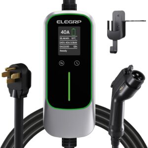 Electric Car Charger 2026, ELEGRP Level 2 EV Charger 40 Amp,16FT