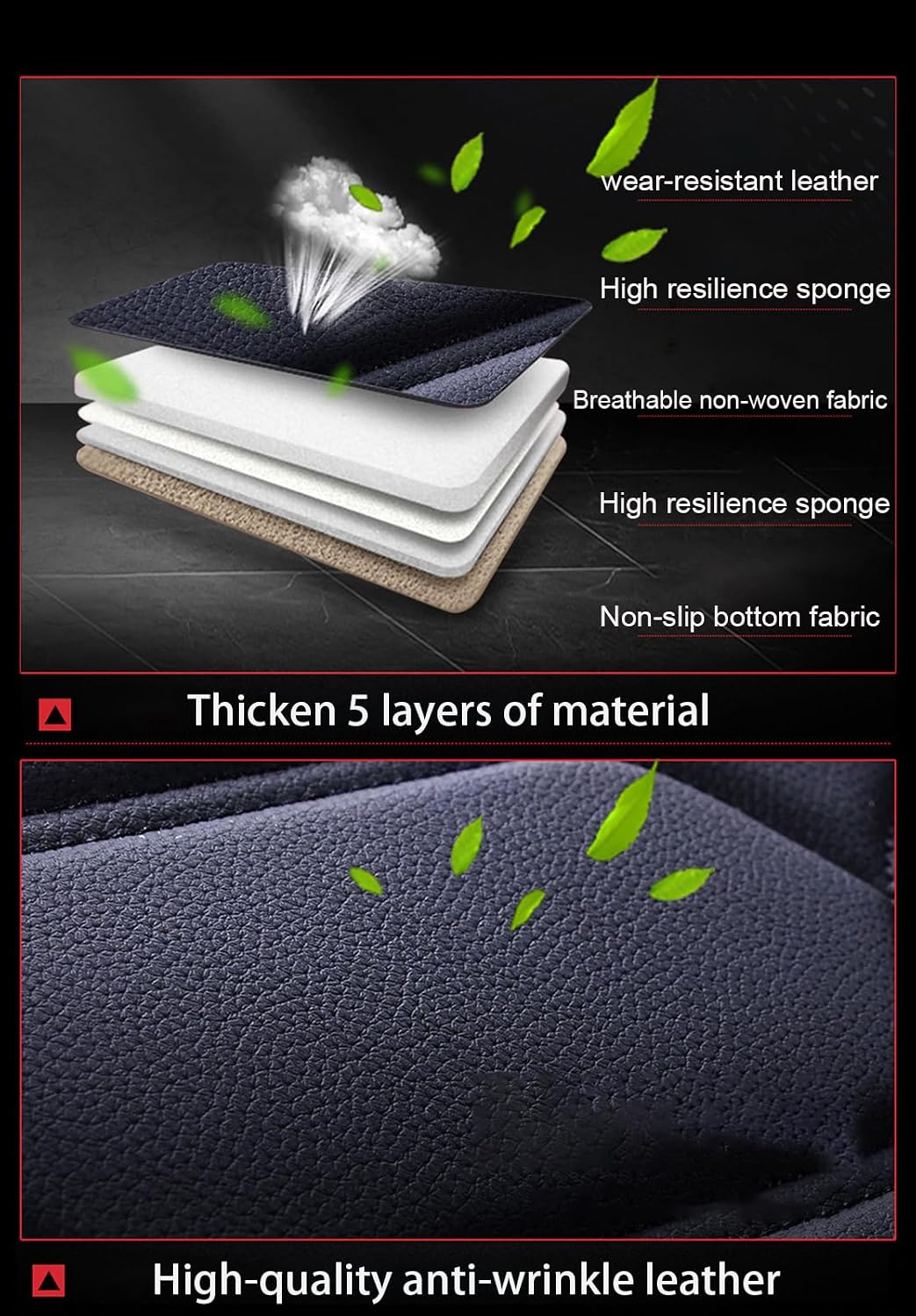 Car Seat Covers Complete Set Universal in Premium Design Protective Covers for BMW 1 Series 2 Series 3 Series 5 Series Waterproof Seat Cover Car Seat Covers Airbag Suitable Orange - Image 7