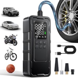 Portable Air Compressor, 150 PSI Cordless Air Pump for Car Tires with Digital Pressure Gauge