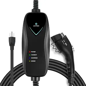 Lectron Level 1 EV Charger – ETL Certified, 120V, 15 Amp, 16 ft Extension Cord & J1772 Cable – Portable Electric Car Charger for J1772 EVs with NEMA 5-15 Plug