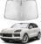 Windshield Sunshade Compatible for Porsche Cayenne 2019-2023 2024 2025, Sun Visor for Front Windshield